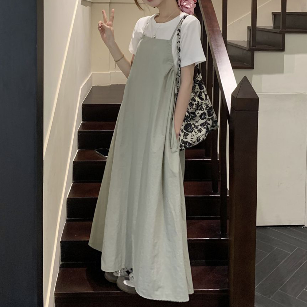 [EF377]레이어드 슬리브리스 롱원피스