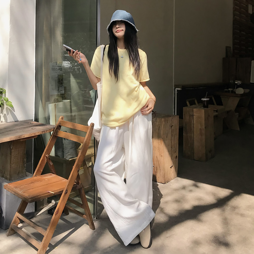 [EF445]레벤 썸머 텐셀 밴딩 팬츠