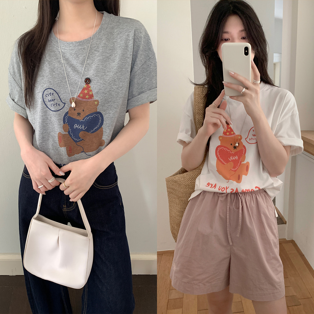 [EF493]큐티베어 데일리 반팔티셔츠