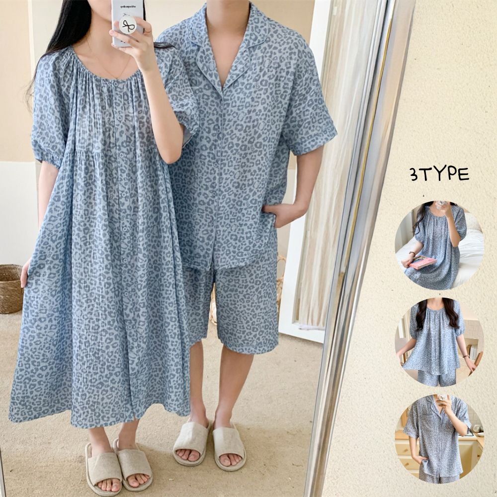 [EF497]바논 레오파드 요루면 여름 파자마 3type